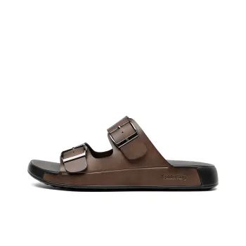 Spider King PU Polyurethane Quick Dry Slide Slippers Men's Dark Brown