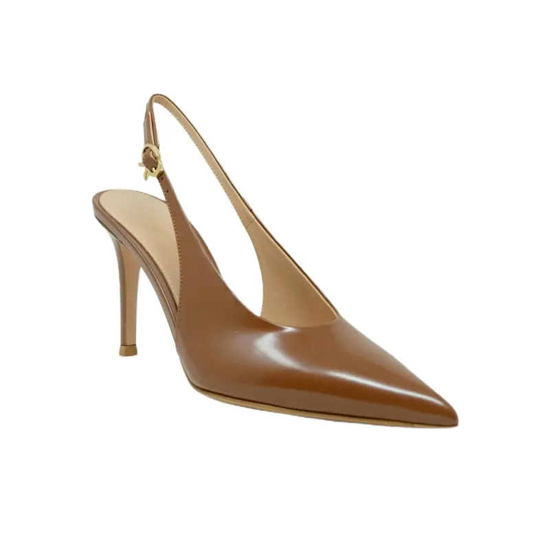 GIANVITO ROSSI Slim Heel High Heels 8.5cm Women's Camel-2