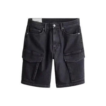 H&M Denim Shorts Men's Denim Black
