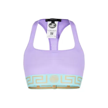 VERSACE Greca Border Sports Bra 'Lilac'