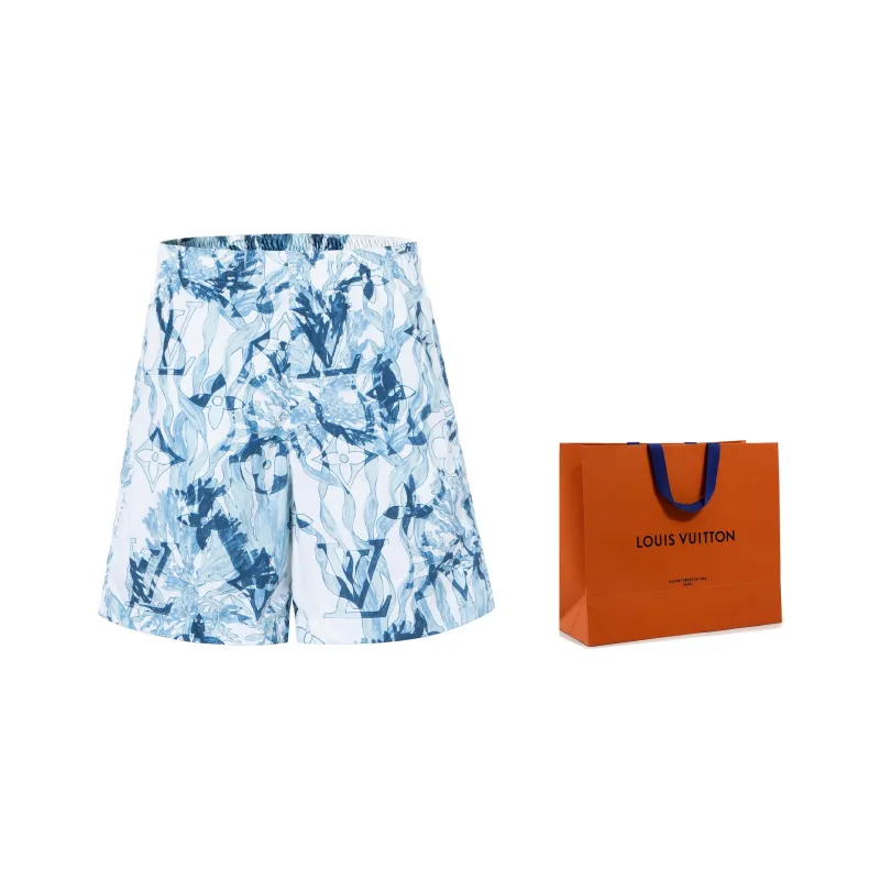 LOUIS VUITTON Casual Shorts Men's Blue-6