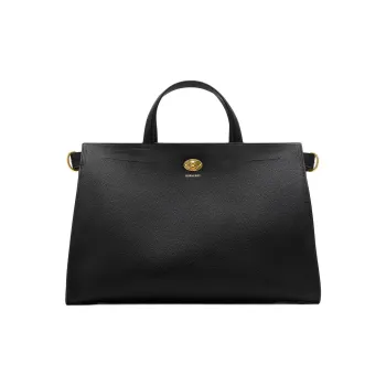 Burberry Calfskin Tote Bag, Shopping Bag, Handbag Medium Size Women's Black