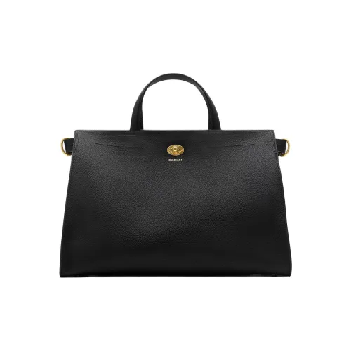 Burberry Calfskin Tote Bag, Shopping Bag, Handbag Medium Size Women's Black