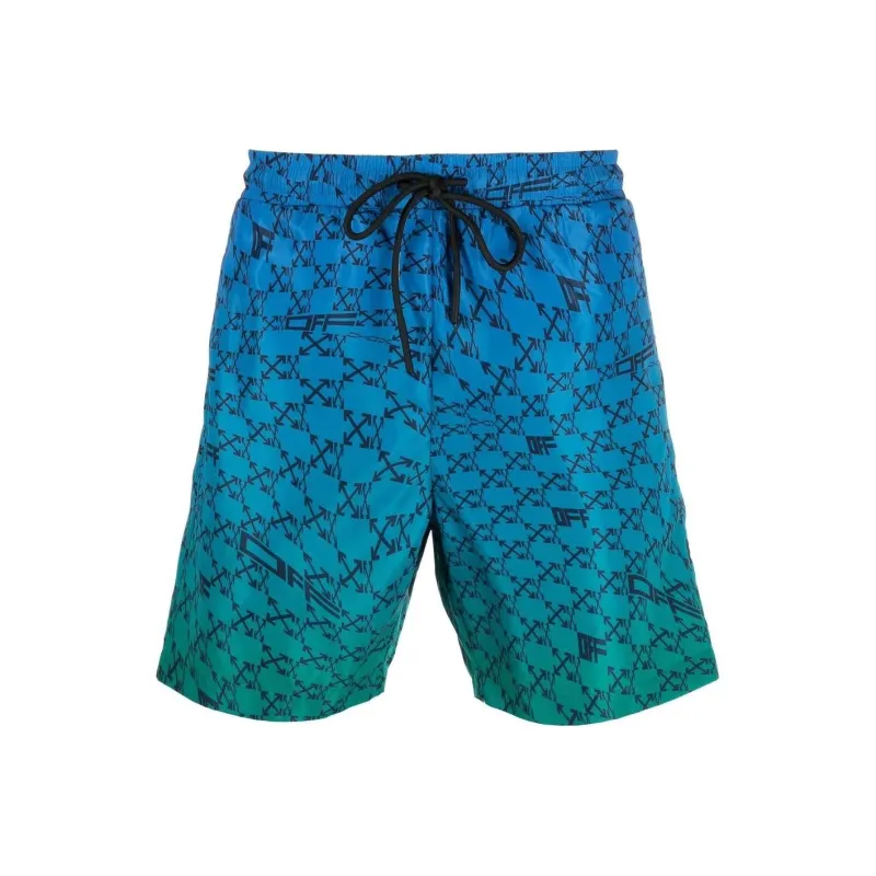 OFF WHITE Casual Shorts Men Blue-0