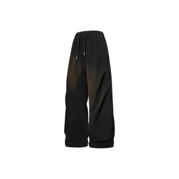 D&W Casual Pants Unisex Glossy Black