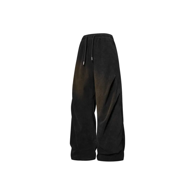 D&W Casual Pants Unisex Glossy Black-0