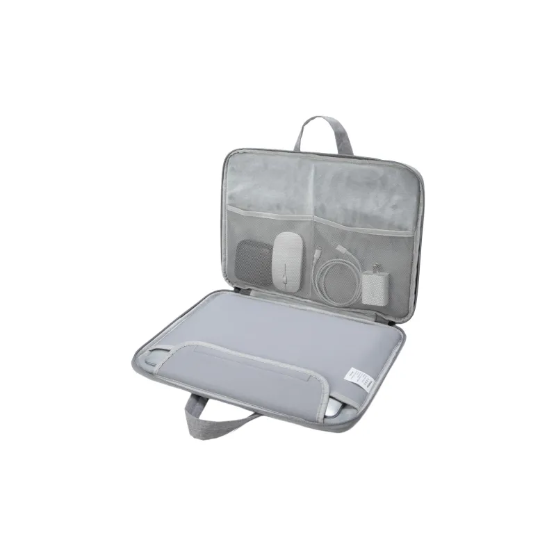 Victorian Traveler Polyester Laptop Bag Unisex Gray/Black/Gray Thickened Upgraded-3