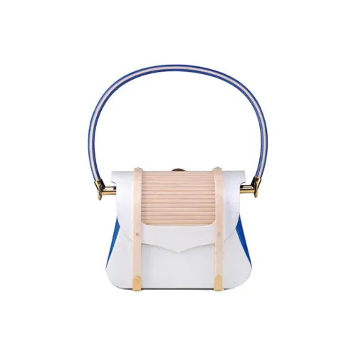 DUANMULIANGJIN Teak Princess Bag, One Shoulder Handbag Mini Women's Blue White Multicolor