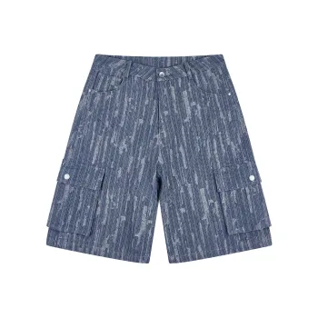 PASET Denim Shorts Unisex Blue