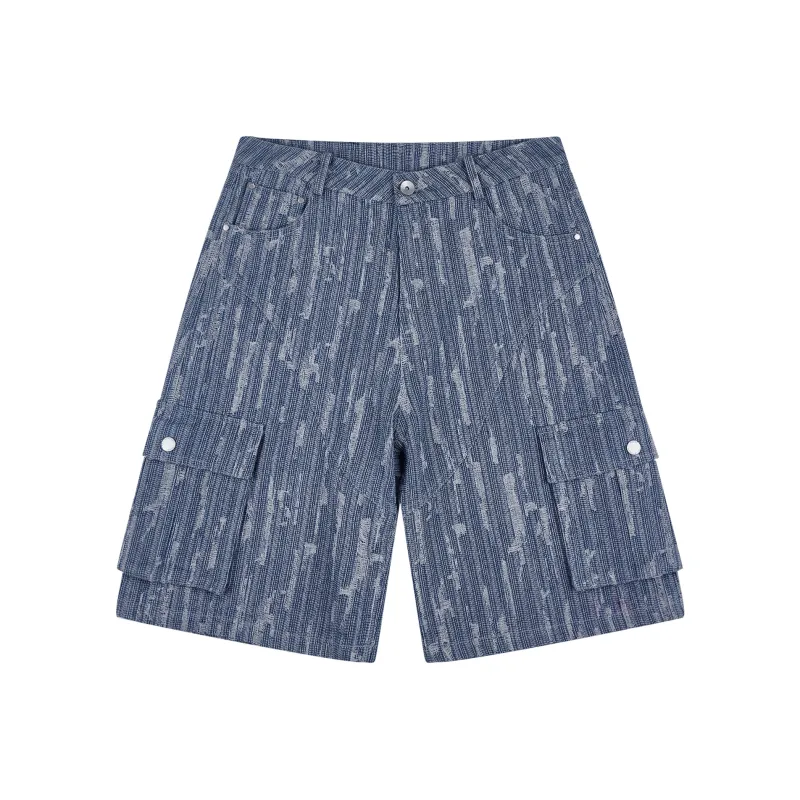 PASET Denim Shorts Unisex Blue-0