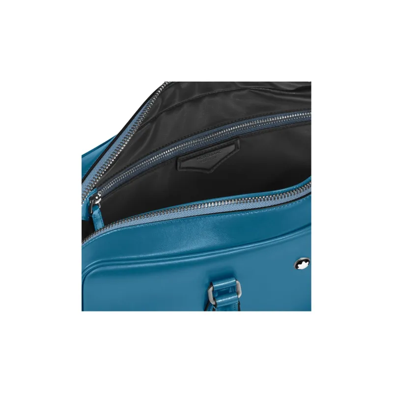 MONTBLANC Meisterstuck Grain Cow Leather Handbag Briefcase Men's Ink Smoky Blue-6