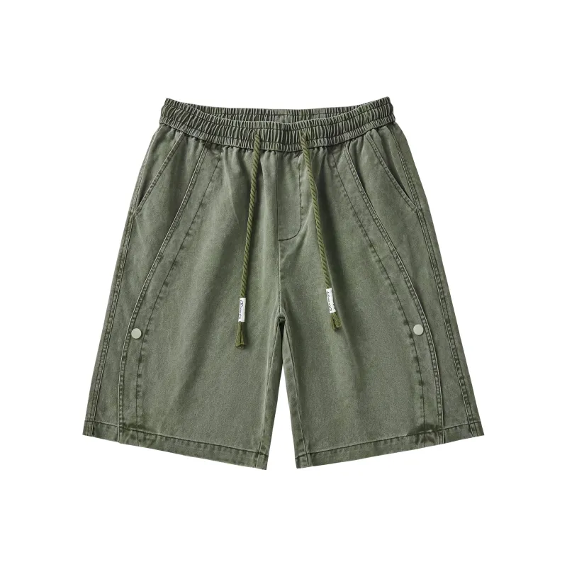 Ghost Mask Denim Shorts Unisex-0