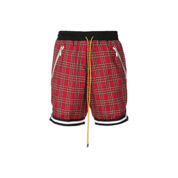 RHUDE Basketball Shorts Men Black Red