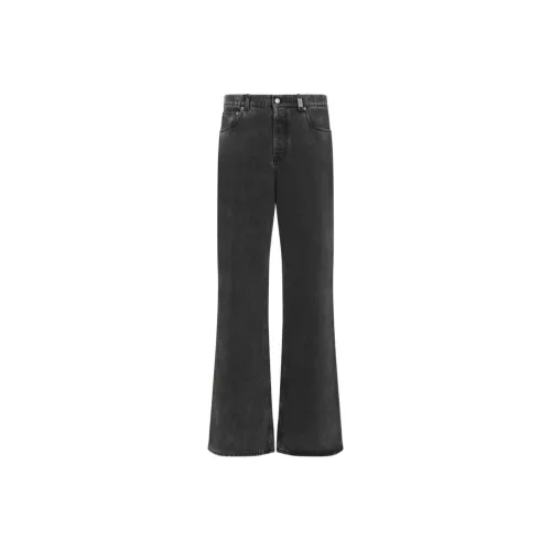 Alexander McQueen Logo Patch Wide Leg Jeans