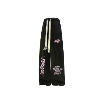 FONDLOOK Casual Pants Unisex Black