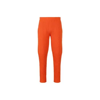 ISSEY MIYAKE Rustic Knit Casual Pants Men's Orange
