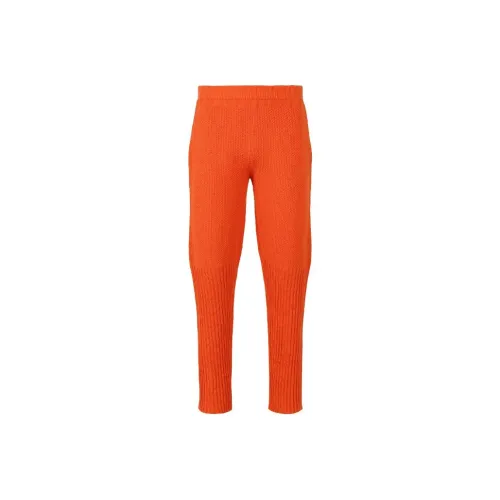 ISSEY MIYAKE Rustic Knit Casual Pants Men's Orange