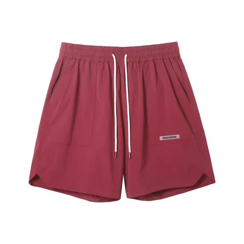 Muscle Dog Casual Shorts Men's Maroon