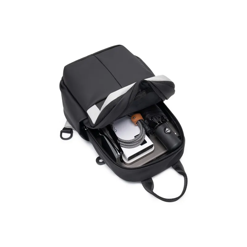 POLO Fabric Sling Bag Medium Size Men's Black & Gray/Black-2