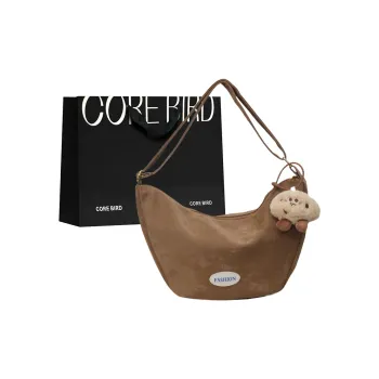 CORE BIRD PU Crossbody Bag Medium Size Unisex Green/Ecru/Pink/Blue/Black/Brown