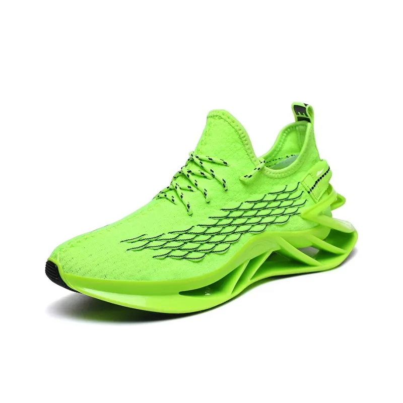 Kuding Casual Shoes Men Low Top Red/Yellow/Green-9