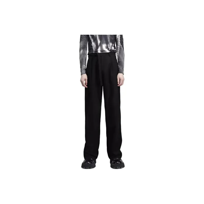RAYSHOW Casual Pants Men's Black-0