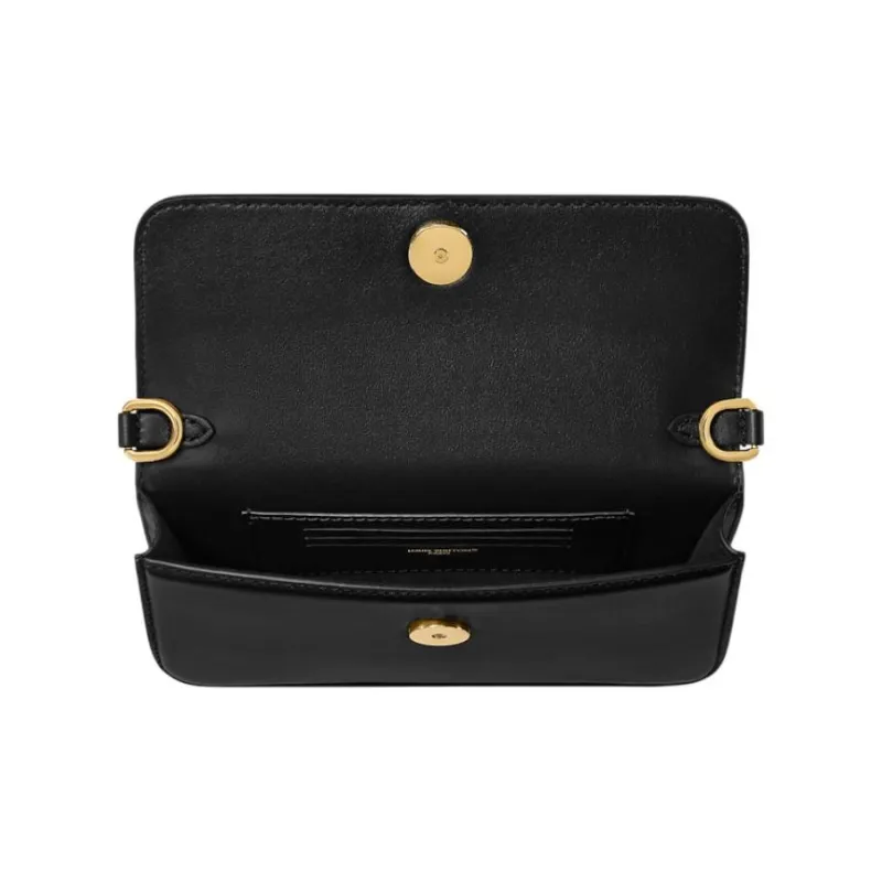 LOUIS VUITTON Cow Leather Wallet, Shoulder Bag Women's Black-3