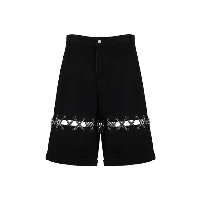 YLDP Casual Shorts Unisex Black-0