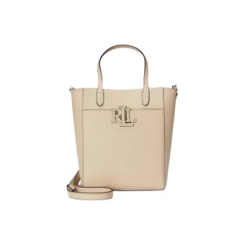 Polo Ralph Lauren Cow Leather Tote Bag, Shopping Bag, Shoulder Bag, Handbag Small Size Women's Sand Dune