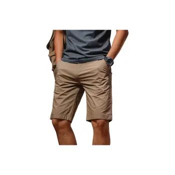 Seasonal Words Casual Shorts Men's Khaki