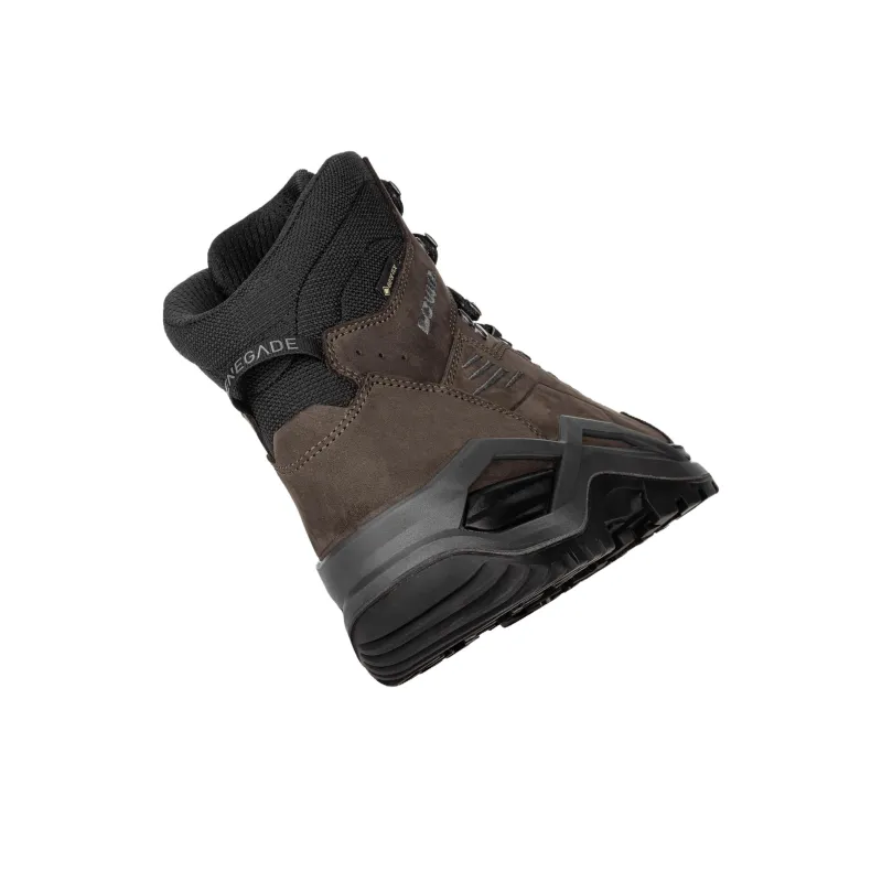 Lowa Renegade Anti Slip Wear Resistant Mid Top Hiking Shoes Men's Umber-3
