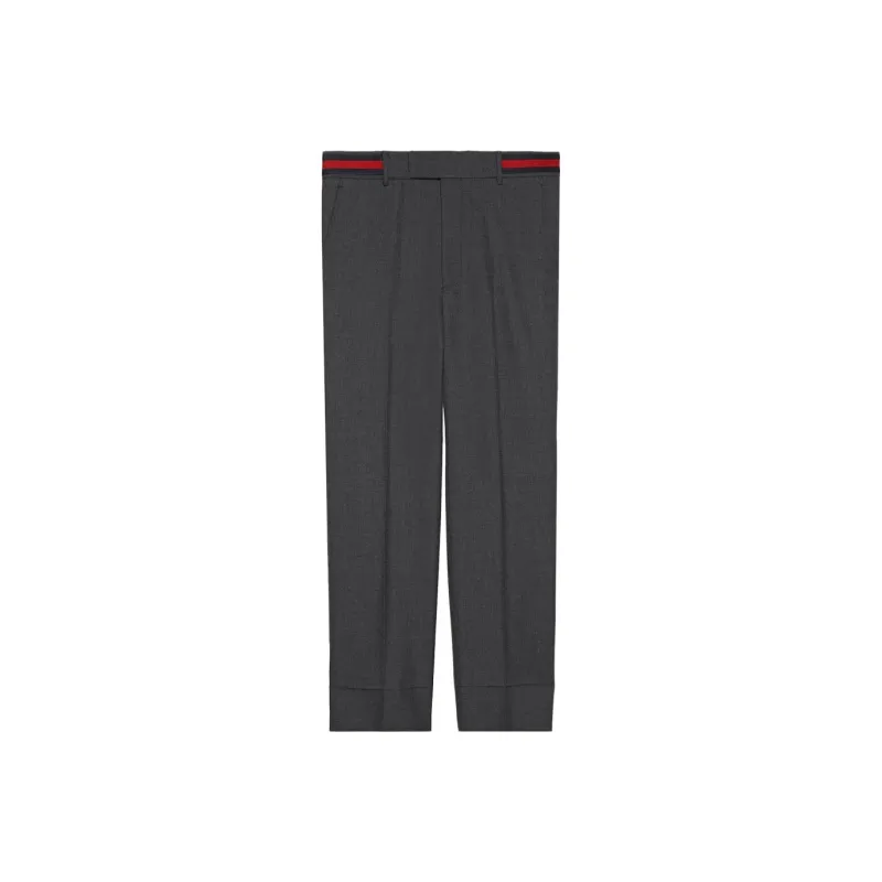 GUCCI Twill Web Detailed Trousers-0