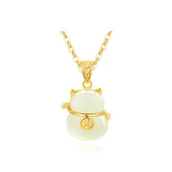 Lao Feng Xiang Natural Chalcedony Necklaces Women's
