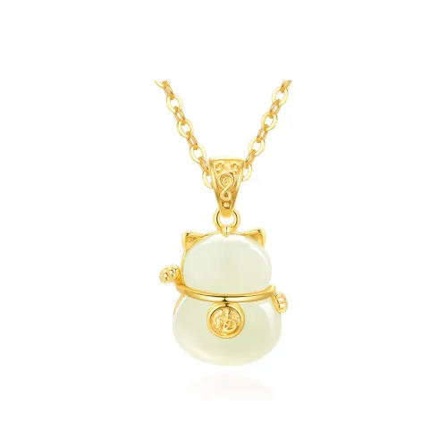 Lao Feng Xiang Natural Chalcedony Necklaces Women's