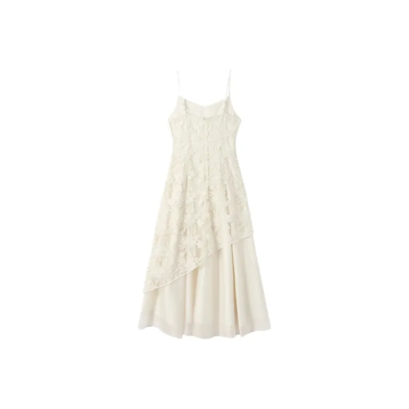 GLEE DIARY Slip Dress Women's Ecru-7