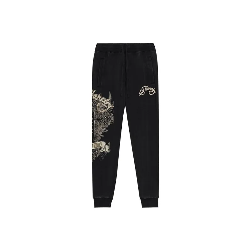 Ed Hardy SS24 Casual Pants Men's Black-0