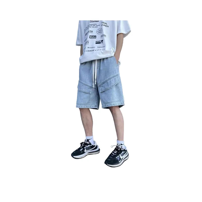 JOSEPH ABBOUD Denim Shorts Unisex Light Blue-0