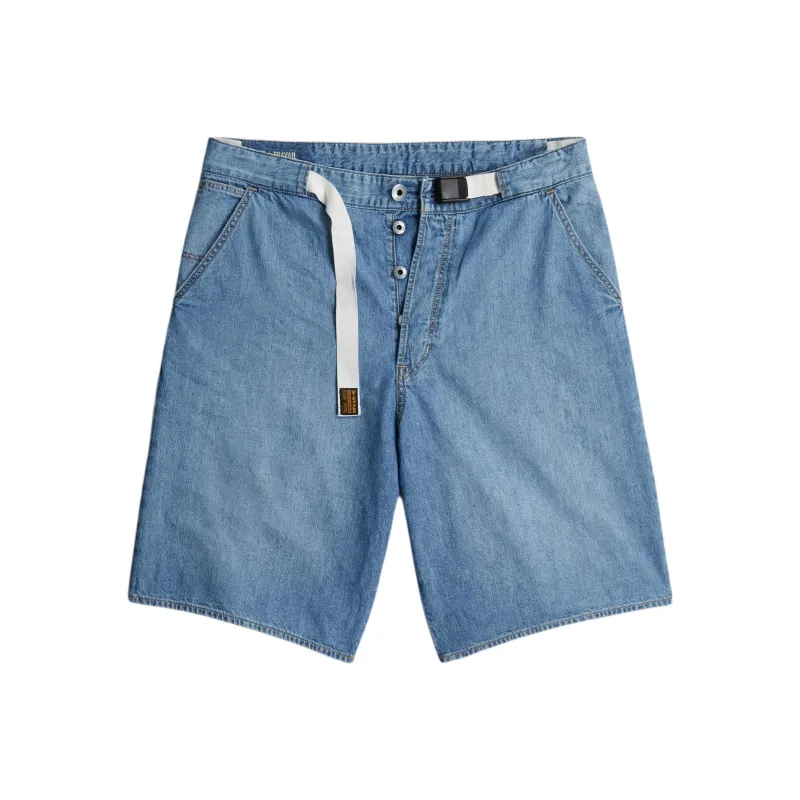 G STAR RAW Denim Shorts Men's Light Blue-0