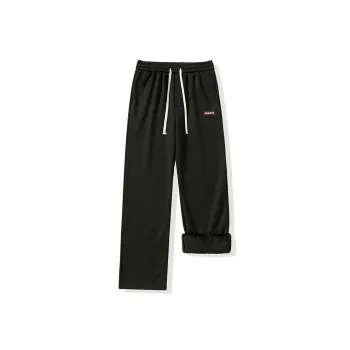 KNOW EVERY Winter Casual Pants Waffle Knit Straight Fit Loose Fit Wide Leg Sports Pants Unisex