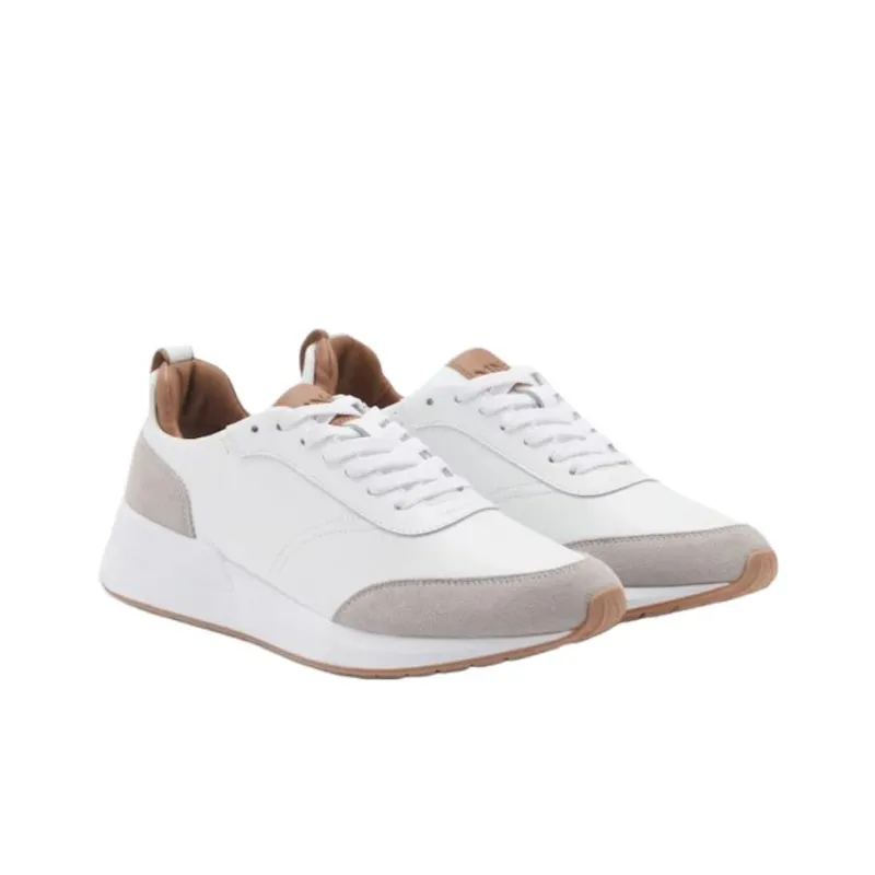 MANGO Low Top Casual Shoes Men's White-2