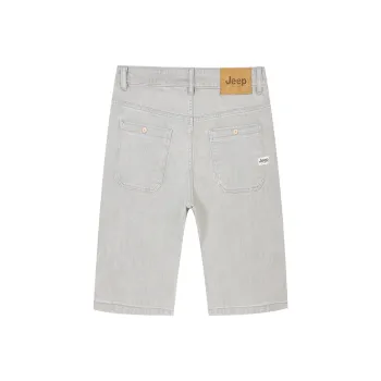 Jeep Denim Shorts Men's Beige Yellow