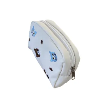 Sweet Pillow House Cute Embroidered Kitten Makeup Bags