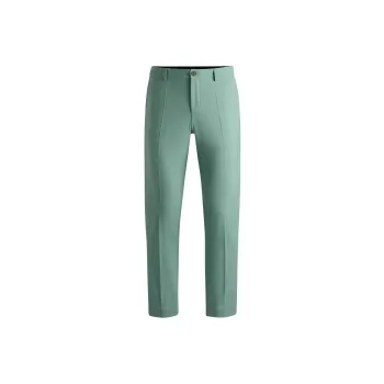 HUGO BOSS Slim Fit Trousers In A Performance Stretch Wool Blend Casual Pants Men's Green