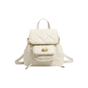 JANE KLAIN Synthetic Leather Backpack Regular Women's White/Pink/Black