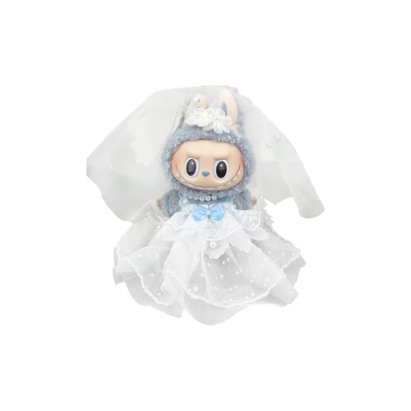 [Modified Doll] POP MART Labubu THE MONSTERS Heartbeat Macaron Collection Dream Wedding, Cute Hang Tag Box 17cm-15