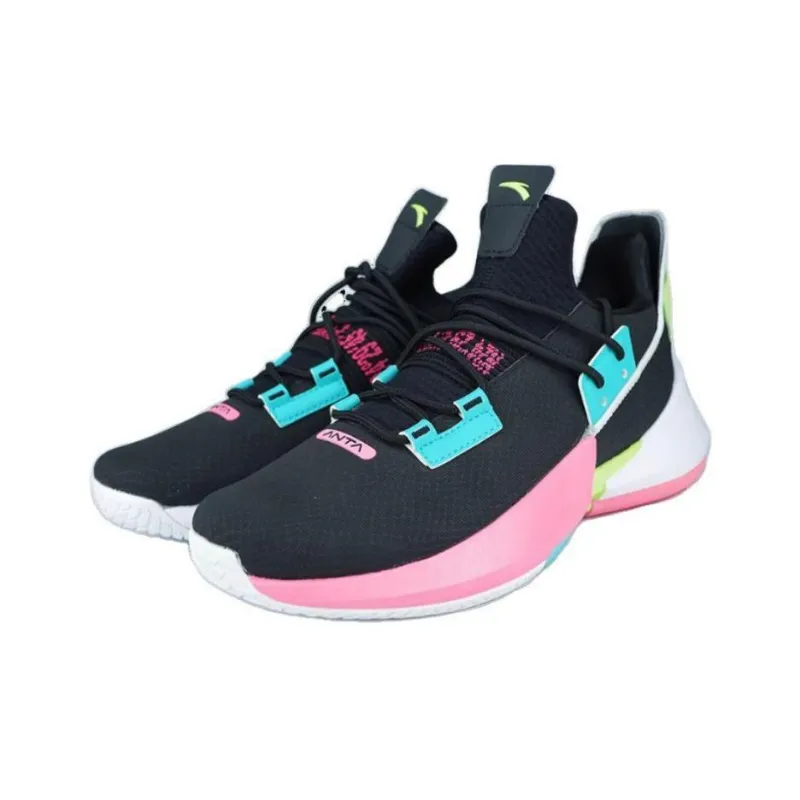 Anta Airspace 2 Abrasion Resistant Slip Resistant Low Top Basketball Shoes Men's-2