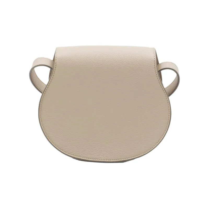 Chloe Marcie Leather Shoulder Bag Women's Greige-1
