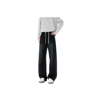 Evil Lions Casual Pants Unisex Black Straight Fit Upgraded