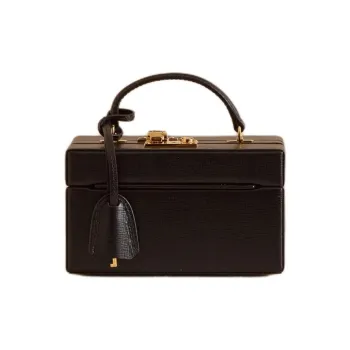 MARK CROSS Cross-Grain Calfskin Shoulder Bag Crossbody Bag Handbag Women's Black