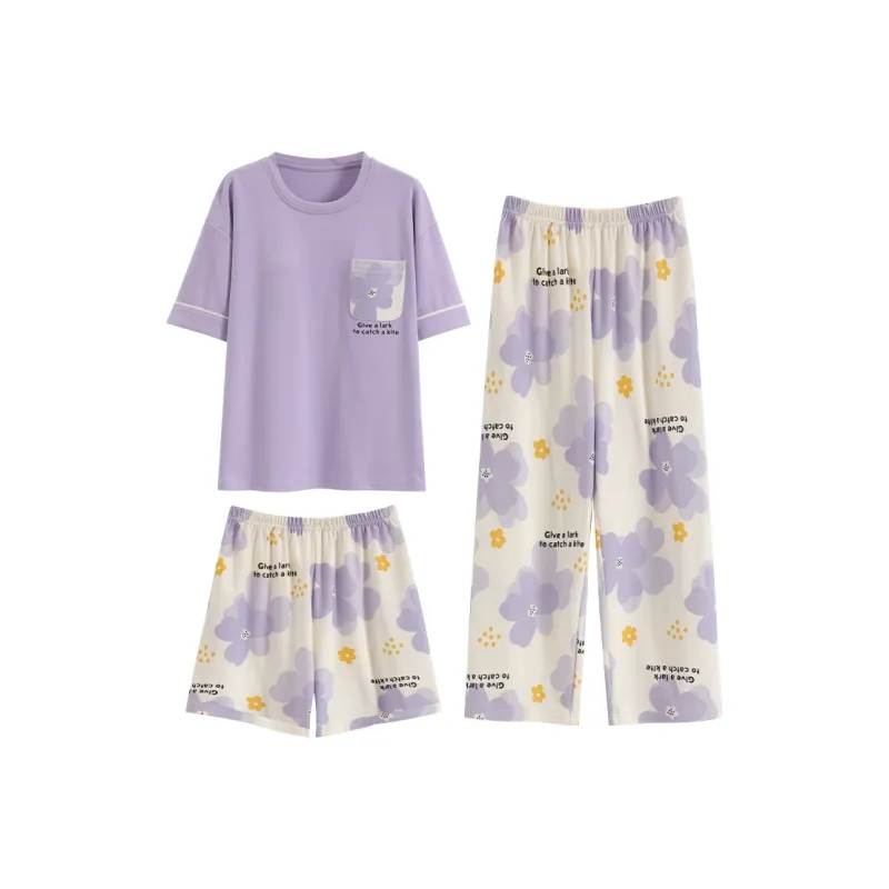 FENTENGCARE Pajama Set Women's Violet-0